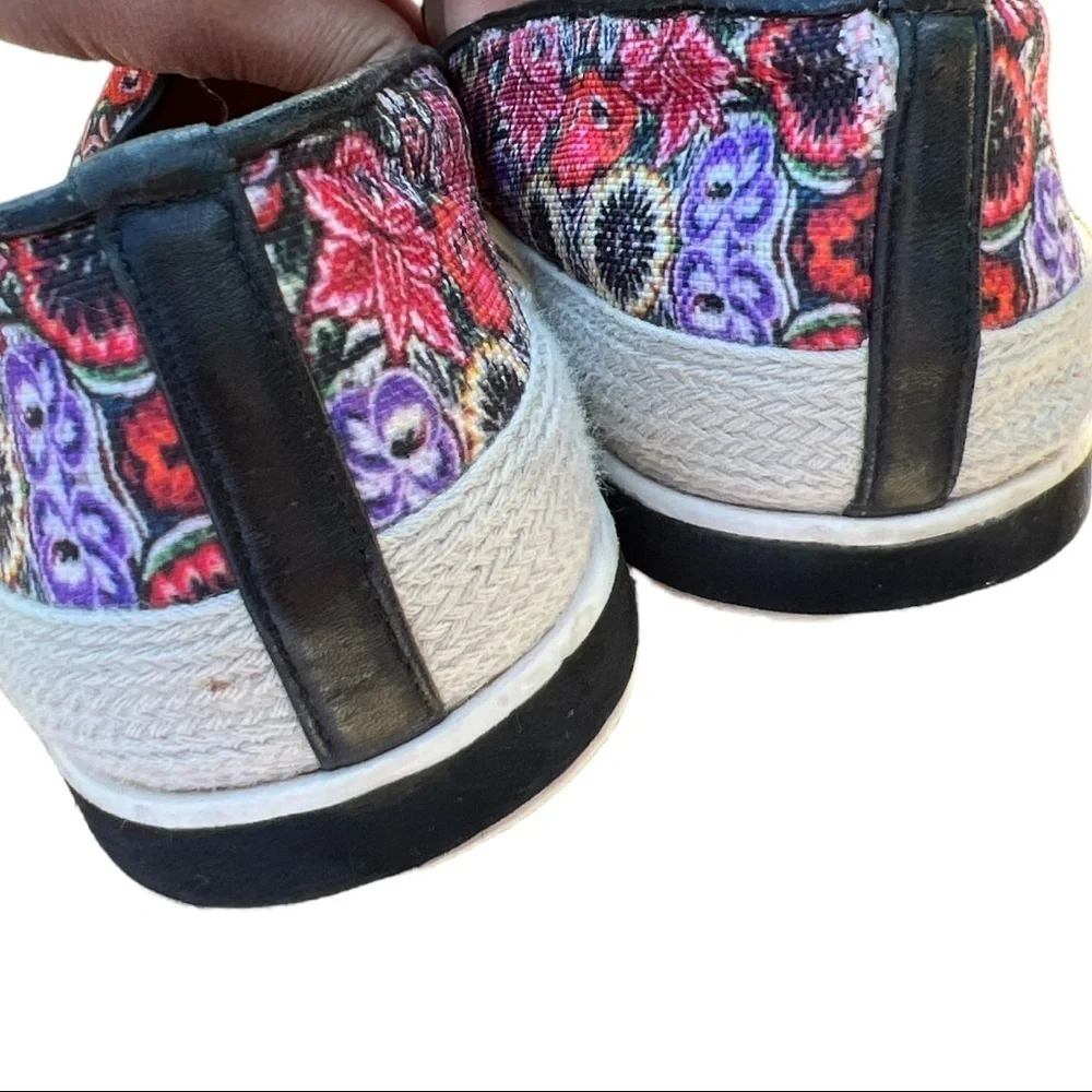 Rebecca Minkoff Sisa Shoes Size 9.5‎ Canvas Floral Slip On Loafers.